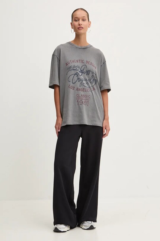 HUGO spodnie dresowe bawełniane 50528471 czarny AW24