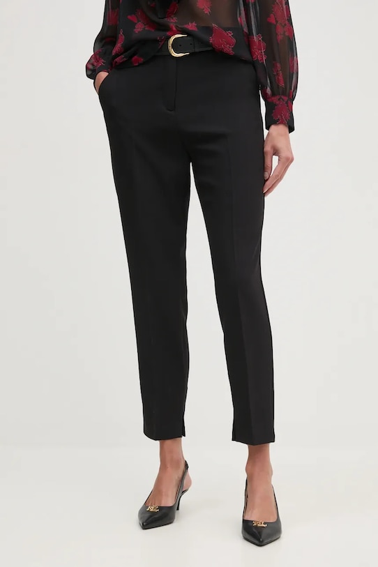 Sisley spodnie z elastanem czarny 45PKLF05Z