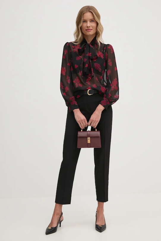 Sisley spodnie 45PKLF05Z czarny AW24