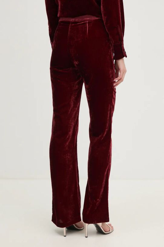 Îmbrăcăminte Sisley pantaloni de catifea 41EULF06A burgundia