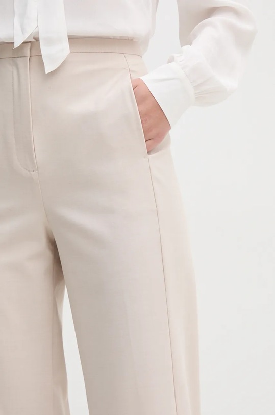 Sisley spodnie z domieszką wełny beżowy 4JYQLF061