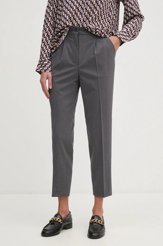 Sisley pantaloni din lana cu un amestec de lana gri 4JYQL5CM7