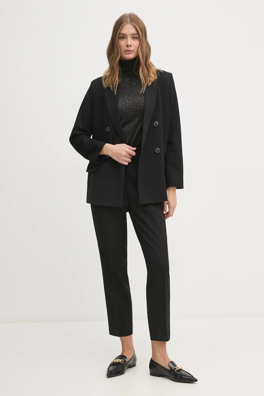 Sisley pantaloni 4ZCWLF043 negru AW24