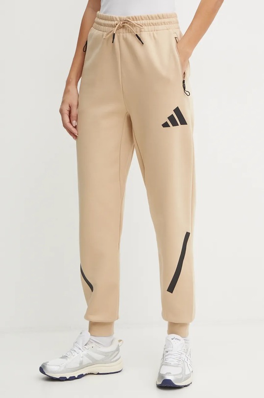 adidas pantaloni de trening ZNE tricotaj bej JD9587