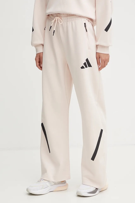 adidas pantaloni de trening ZNE tricotaj roz JF4780