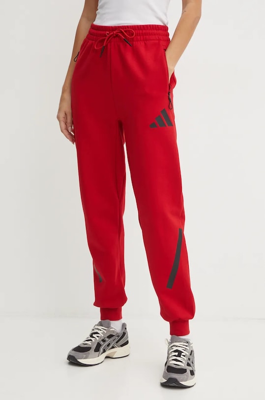 Tepláky adidas ZNE pletenina červená JF8886