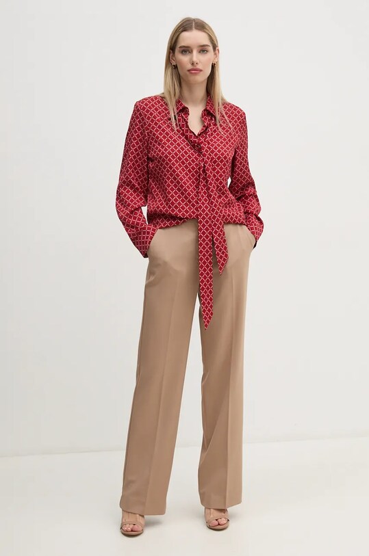 Штани з домішкою вовни Calvin Klein K20K207590 коричневий AW24