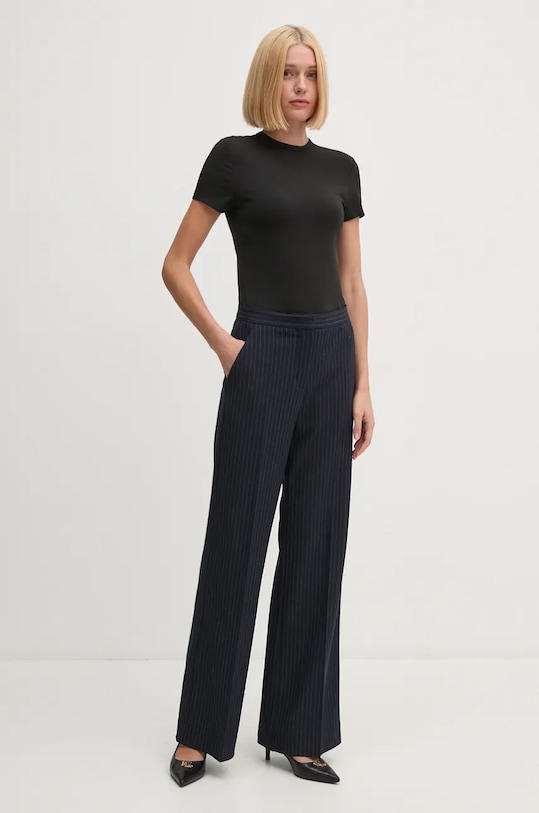 Calvin Klein pantaloni din lana K20K207645 bleumarin AW24