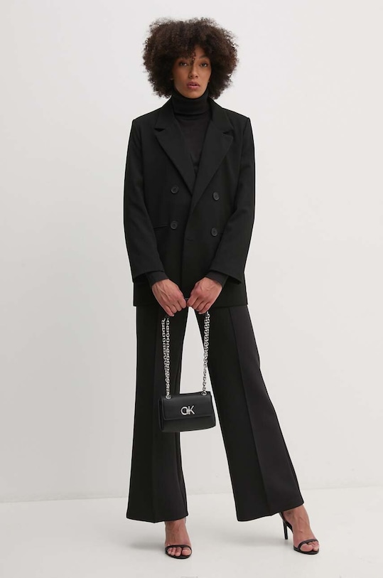 Nohavice Calvin Klein K20K207647 čierna AW24