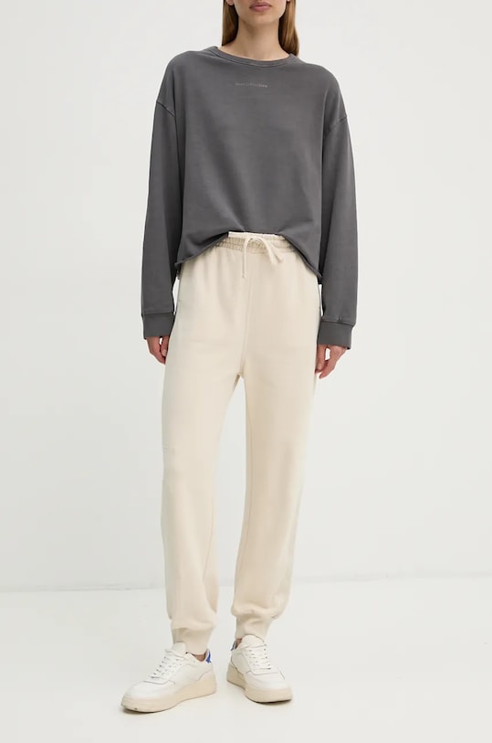 G-Star spodnie dresowe bawełniane aplikacja beżowy D25407.D562