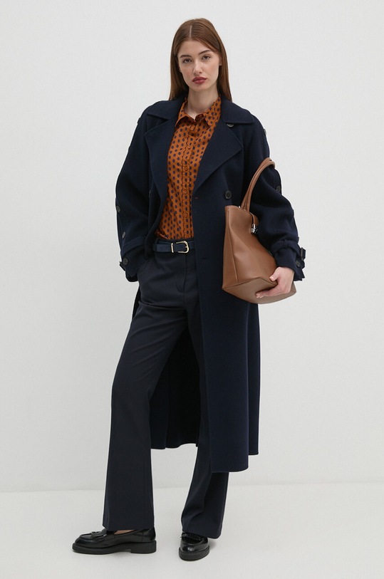 Hlače Tommy Hilfiger WW0WW42953 mornarsko plava AW24