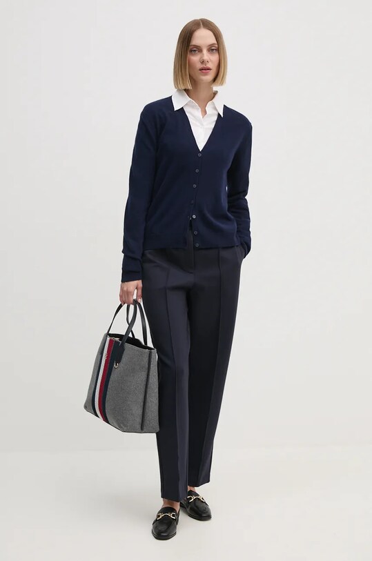 Παντελόνι Tommy Hilfiger WW0WW43633 σκούρο μπλε AW24