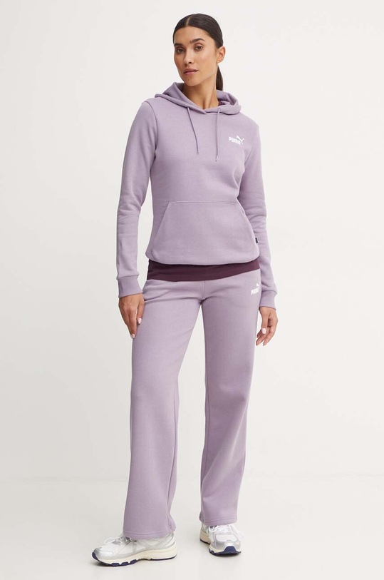 Puma spodnie dresowe 676093 fioletowy AW24