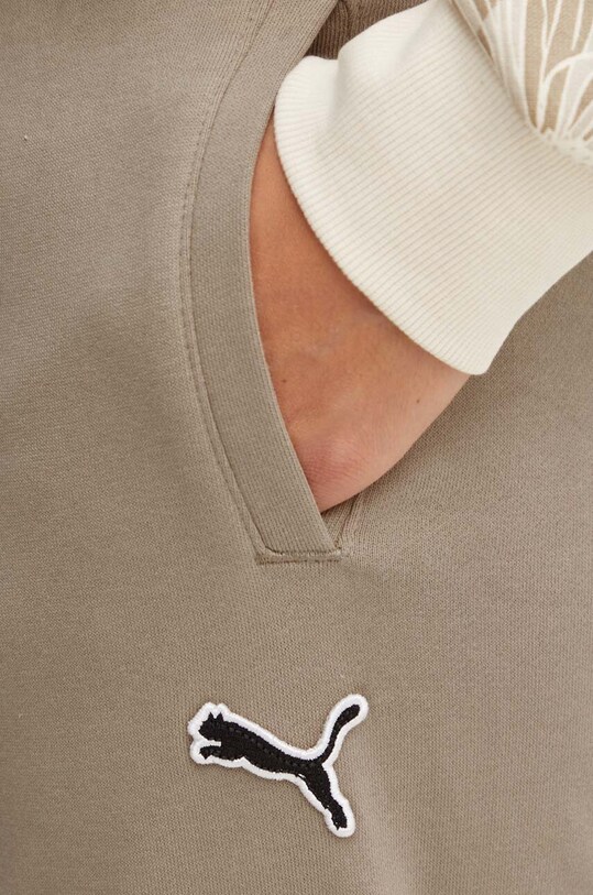 Хлопковые спортивные штаны Puma зелёный 676805