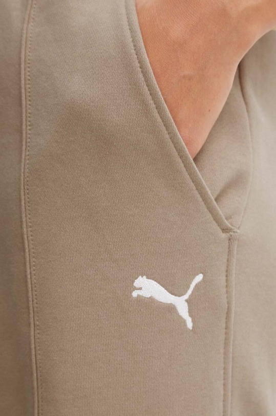 Puma spodnie dresowe bawełniane beżowy 682720