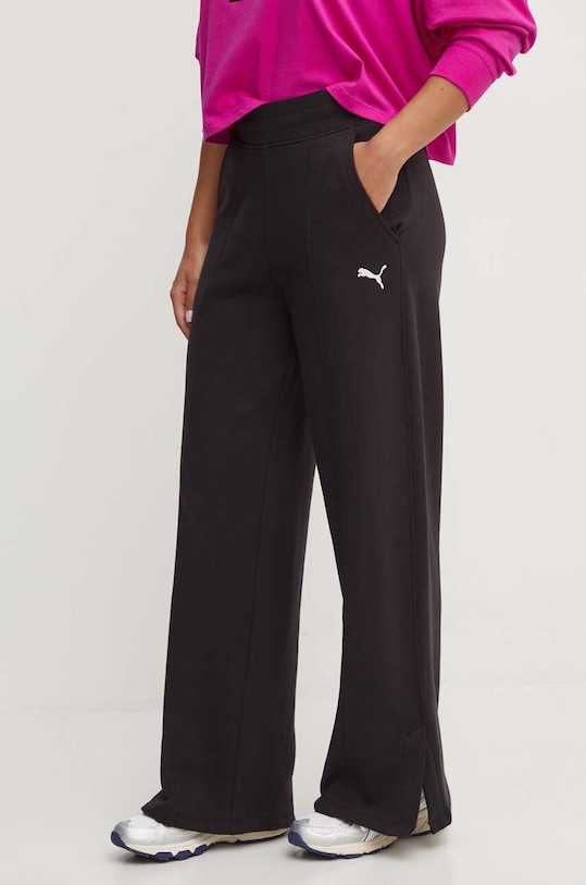 Puma spodnie dresowe bawełniane bawełna czarny 682720