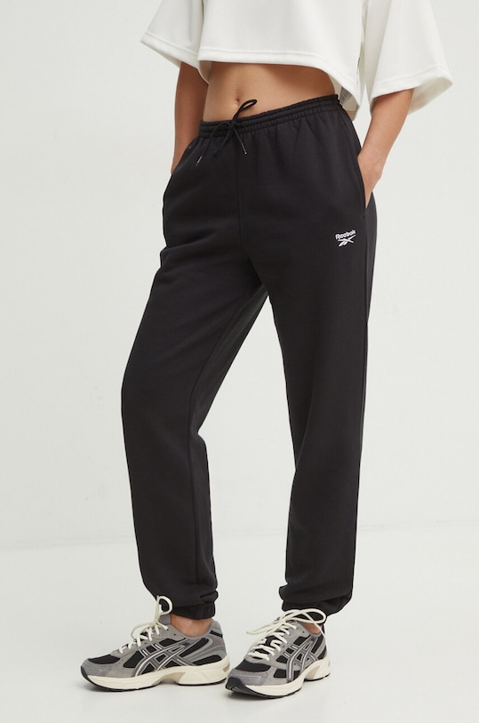 Παντελόνι φόρμας Reebok Classic πλεκτό ύφασμα μαύρο 100202910