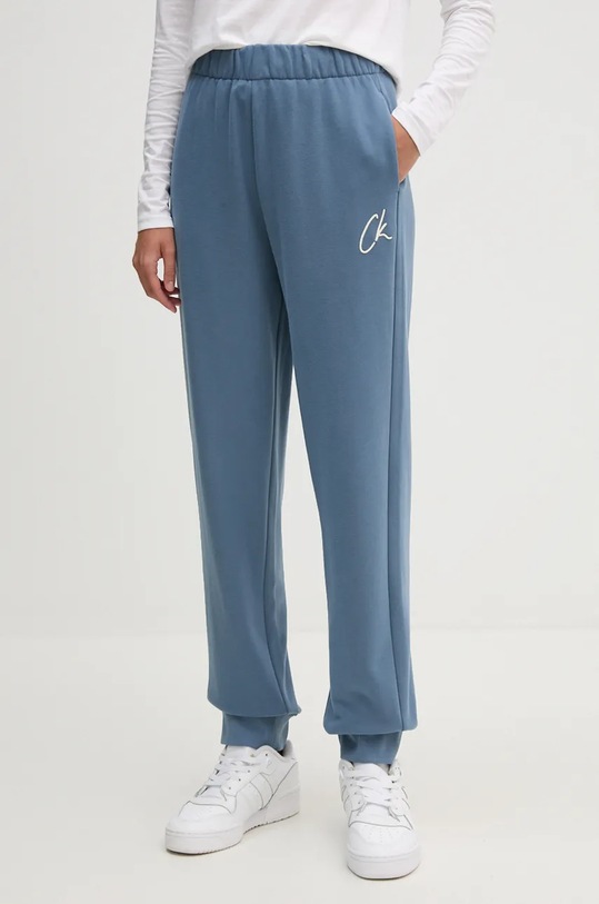 Pamučni donji dio trenirke Calvin Klein Jeans plava J20J224441