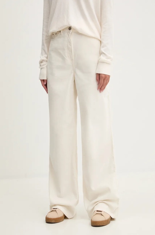 Tommy Jeans pantaloni de catifea cord drept bej DW0DW19917