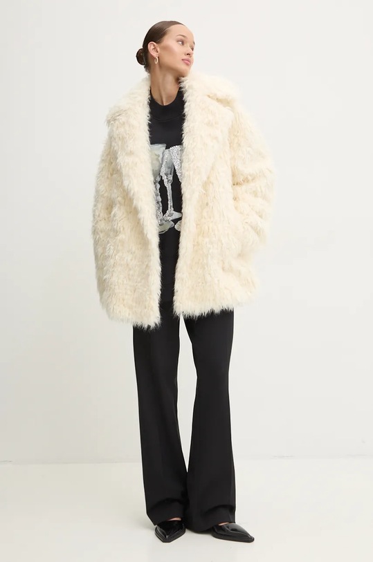 MSGM pantaloni din lana 3742MDP06.247810 negru AW24