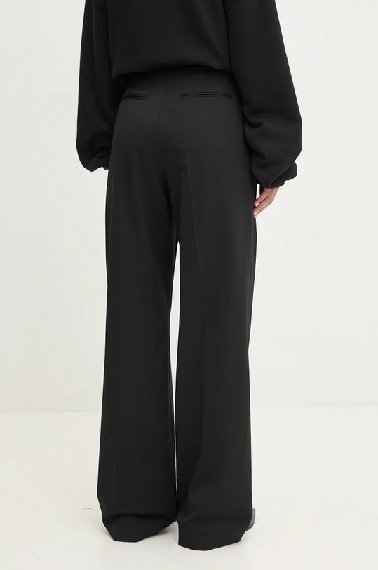 Îmbrăcăminte MSGM pantaloni din lana 3742MDP06.247810 negru