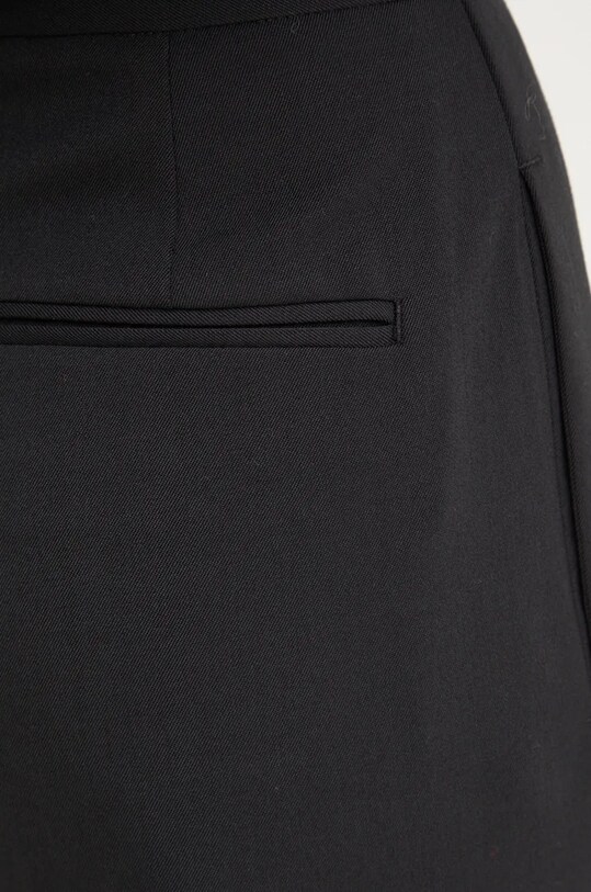 Брюки с примесью шерсти MSGM 3742MDP06.247810 чёрный