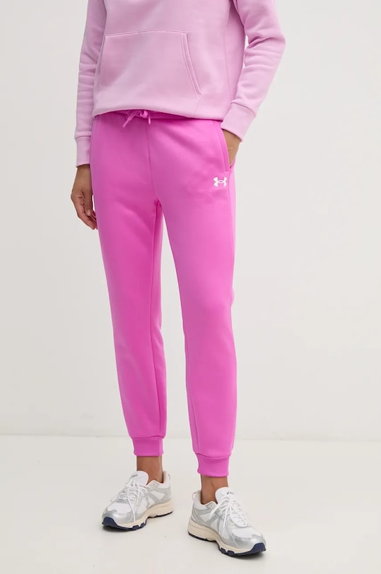 Under Armour pantaloni de trening Armour Fleece tricotaj roz 1386510