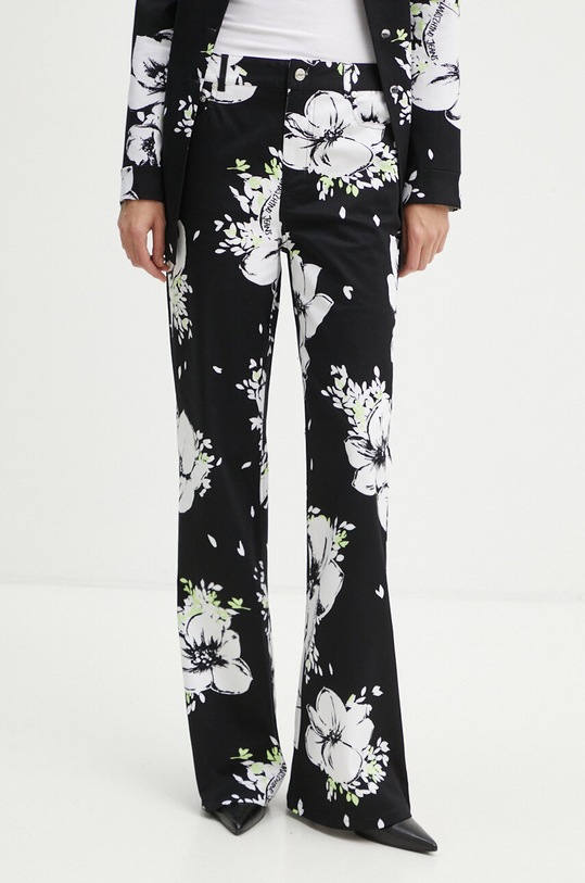 Moschino Jeans spodnie wzorzyste czarny 0316.8736