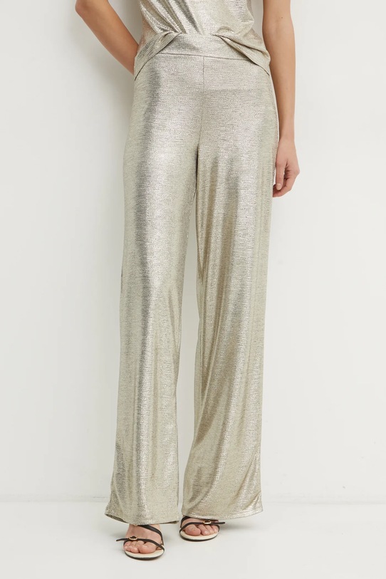 Morgan spodnie PGOLD z elastanem złoty PGOLD