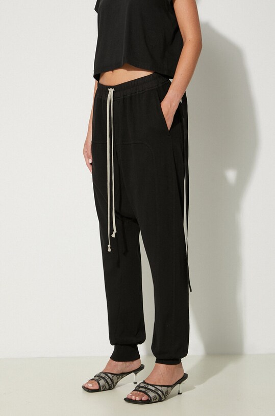 Rick Owens cotton joggers Prisoner Drawstring black DS02D2330.RIG