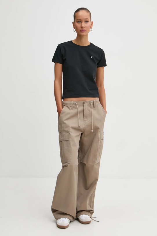 Converse pantaloni in cotone marrone 10026957.A03