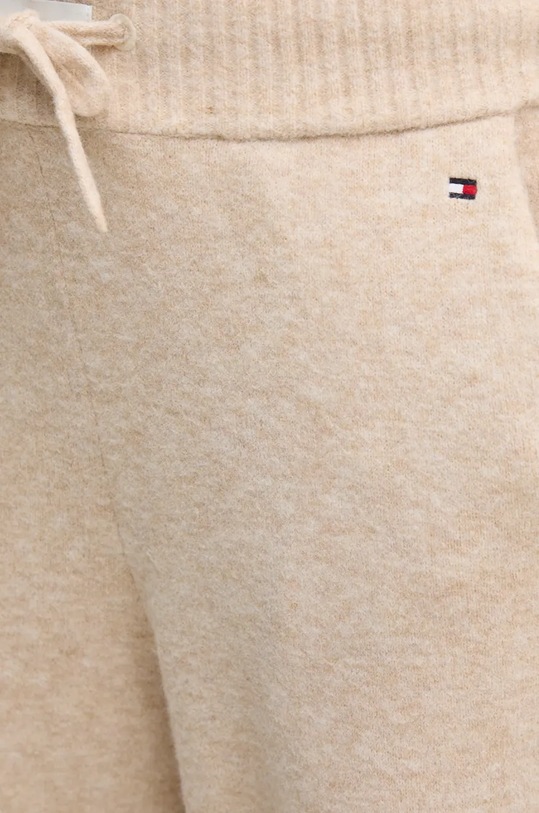 Tepláky s příměsí vlny Tommy Hilfiger béžová UW0UW05523