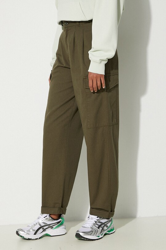Bavlněné kalhoty Carhartt WIP Collins Pant zelená I029789.666GD