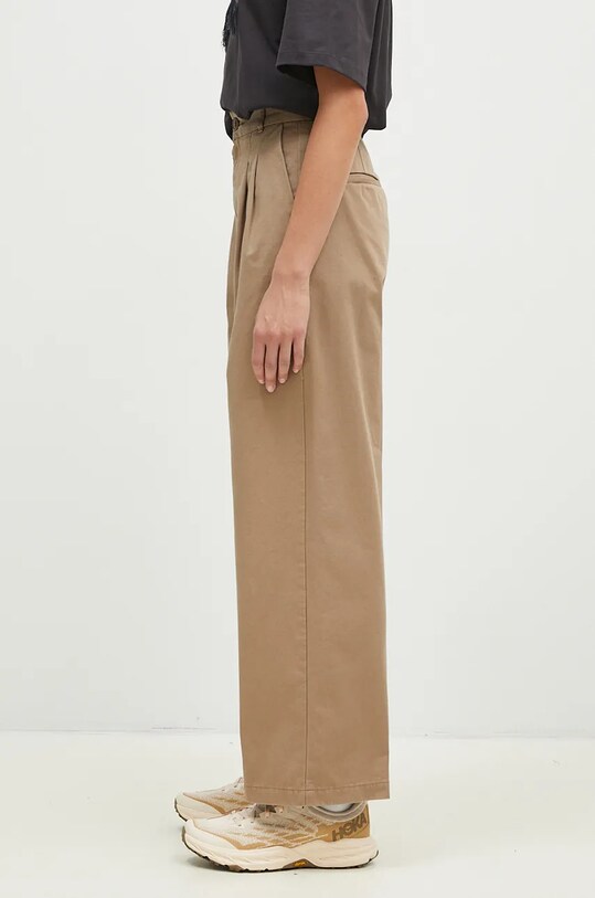 Carhartt WIP spodnie bawełniane Leola Pant I033147.8Y06 beżowy AW24
