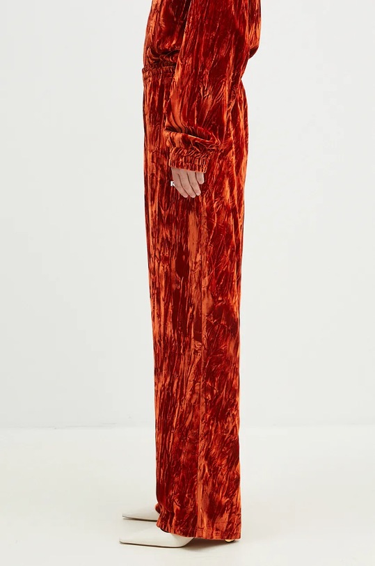 Velurové teplákové kalhoty Martine Rose Wide Leg Trackpant 165WF04202 oranžová AW24