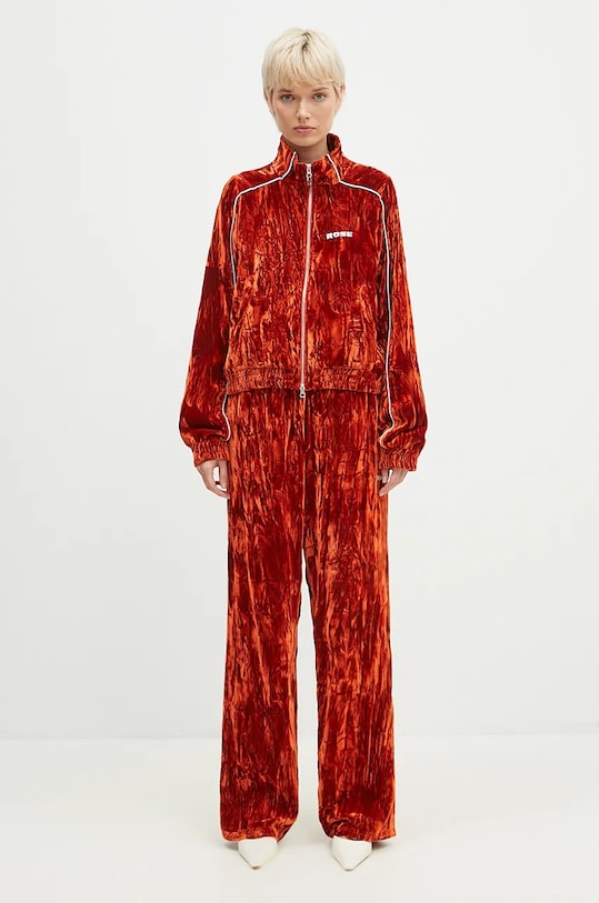 Velurové teplákové kalhoty Martine Rose Wide Leg Trackpant 165WF04202 oranžová