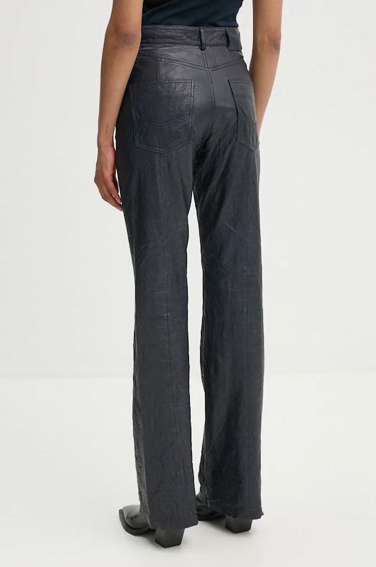 Îmbrăcăminte ZADIG&VOLTAIRE pantaloni de piele RWPA00083 bleumarin