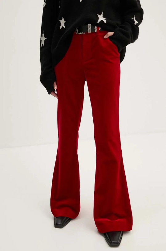 ZADIG&VOLTAIRE bársony nadrág szövet piros WWPA00801