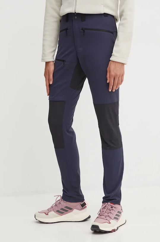 Outdoorové kalhoty Haglöfs Mid Slim látka námořnická modř 607252