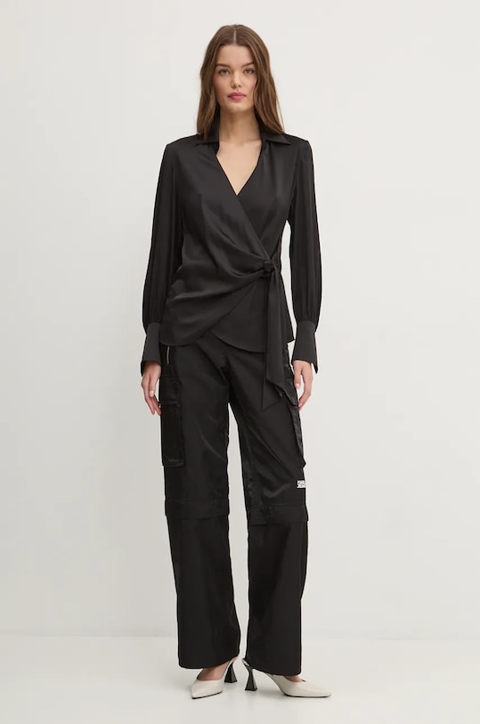 Karl Lagerfeld Jeans pantaloni 246J1004 negru AW24