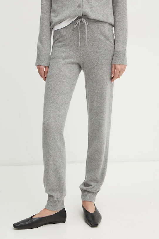 FROM FUTURE pantaloni de trening din cașmir lana gri WJO00006