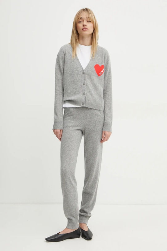 FROM FUTURE pantaloni de trening din cașmir WJO00006 gri SS25