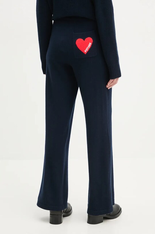 FROM FUTURE pantaloni de trening din cașmir print bleumarin WJO01388