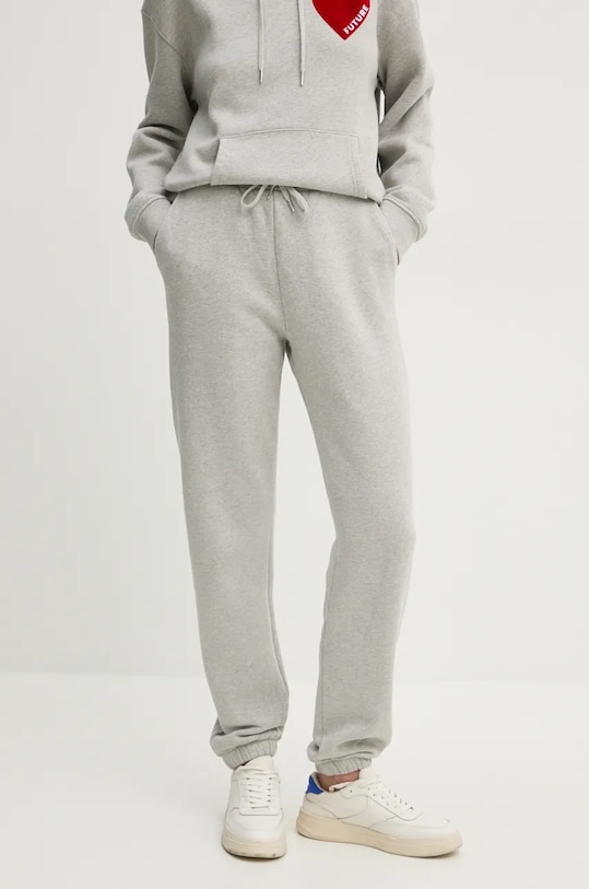 Бавовняні спортивні штани FROM FUTURE бавовна сірий WJO01491