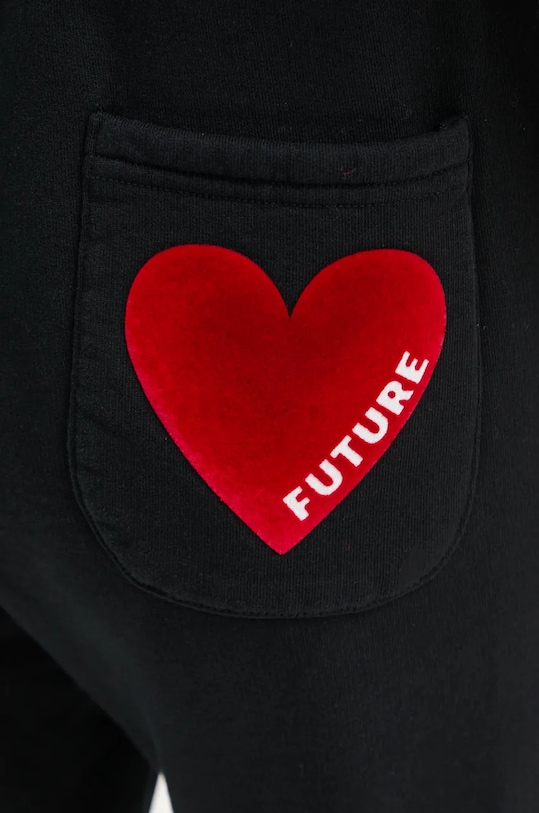 Βαμβακερό παντελόνι FROM FUTURE μαύρο WJO01491