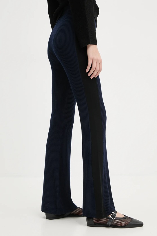 FROM FUTURE spodnie dresowe wełniane dzianina granatowy WPA02243