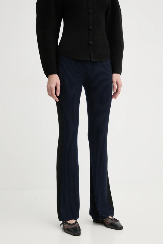 Odzież FROM FUTURE spodnie dresowe wełniane WPA02243 granatowy