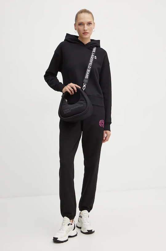 Karl Lagerfeld pantaloni de trening 246W1012 negru AW24