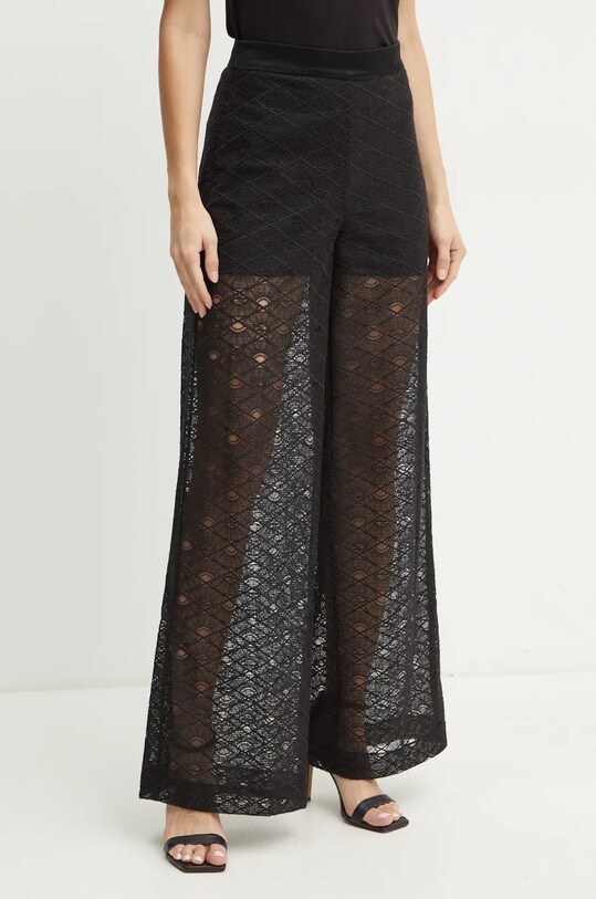 Karl Lagerfeld spodnie tkanina czarny 246W1007