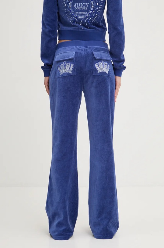 Oblečení Velurové teplákové kalhoty Juicy Couture HERITAGE CROWN CAISA LOW RISE PANT JCGBJ224012.484 modrá